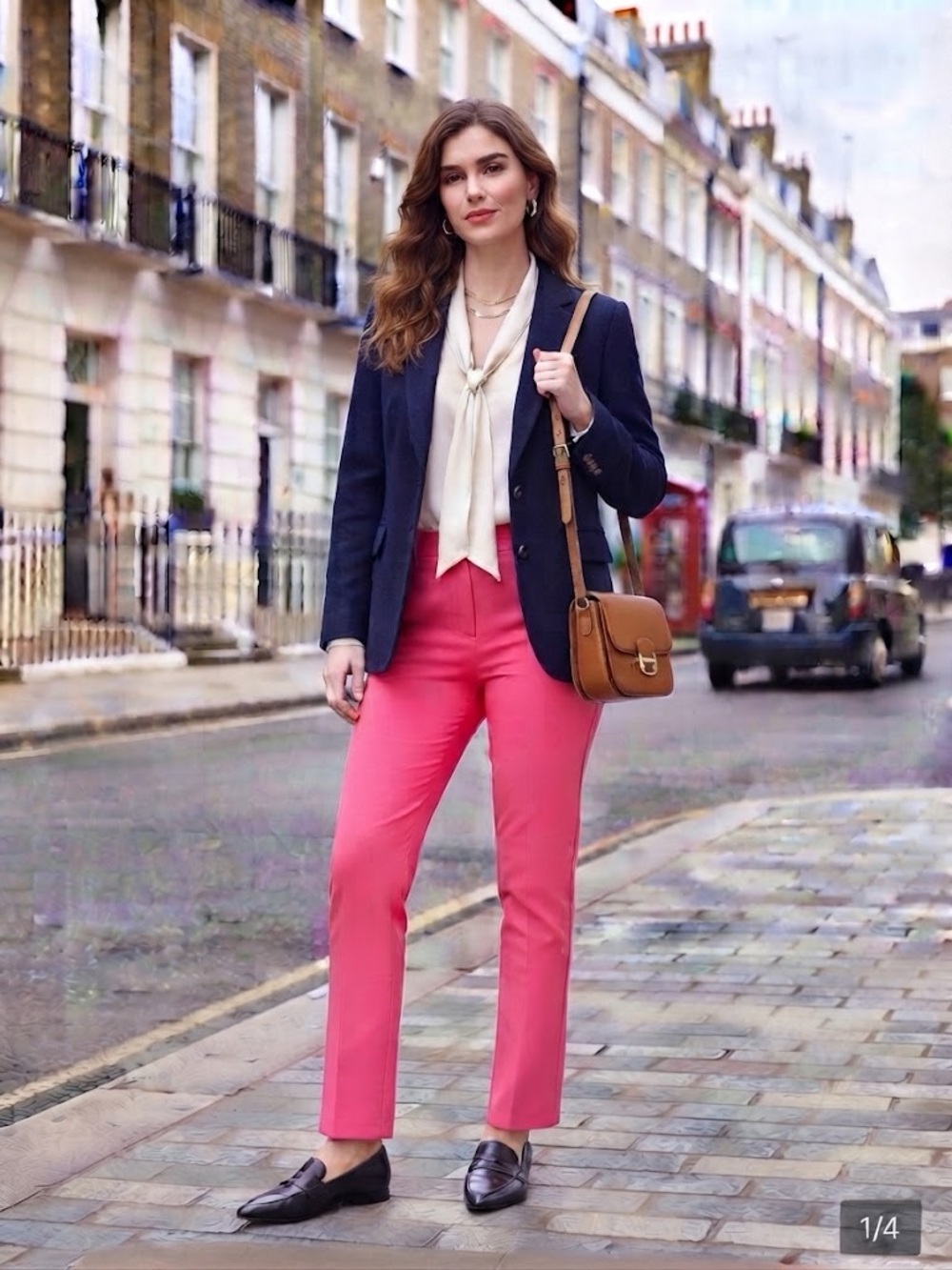 Talbots Hot Pink Ankle Pants